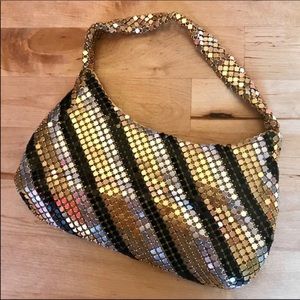 Vintage Metallic Striped Bag